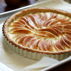 Pæretærte med ren rå marcipan