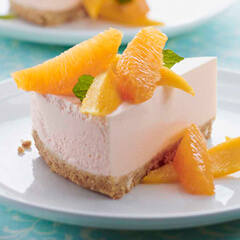 Cheesecake med appelsin og mandler